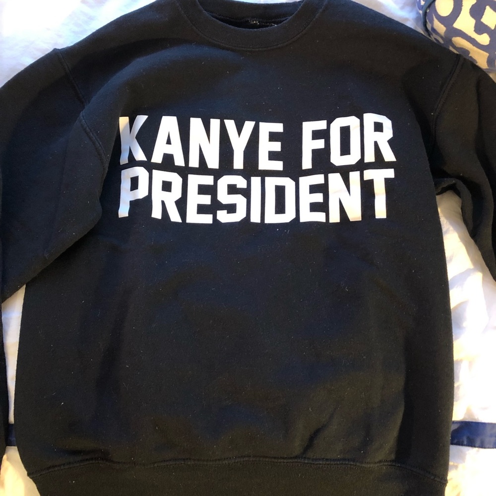 Black “Kanye for President” crewneck sweatshirt